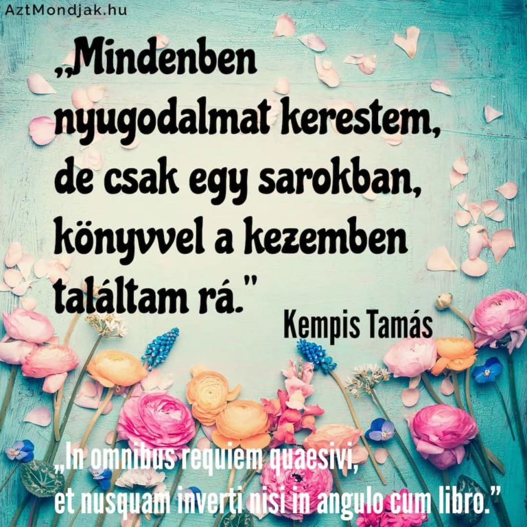 Mindenben nyugodalmat kerestem, de csak egy sarokban, könyvvel a kezemben találtam rá