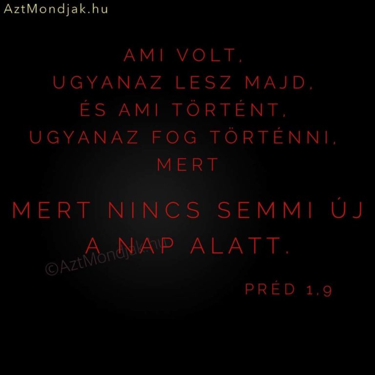 Nincs új a nap alatt